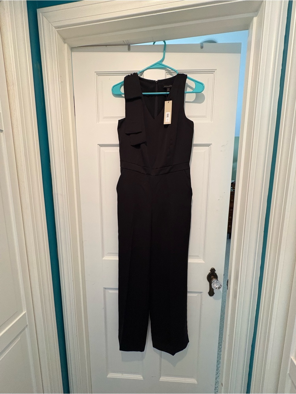 Banana Republic Black Sleeveless V-Neck Jumpsuit with Waist Detail